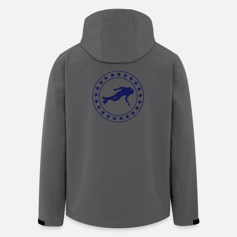 Diving - Recycelte Männer Softshell-Jacke von Stanley/Stella - Anthrazit