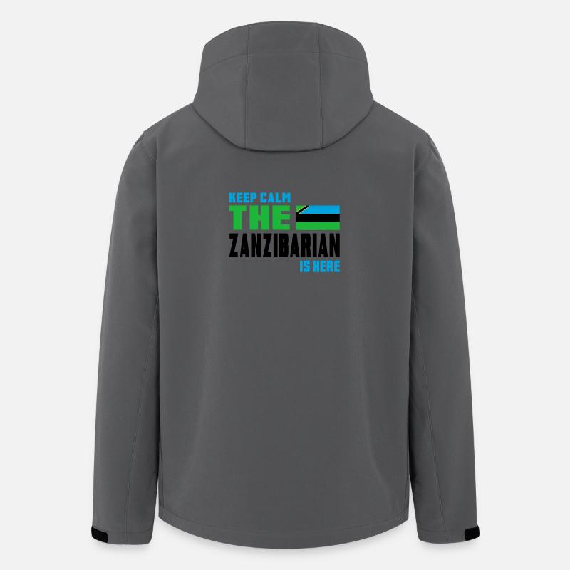 Keep Calm Design / Geschenk Tansania - Recycelte Männer Softshell-Jacke von Stanley/Stella - Anthrazit