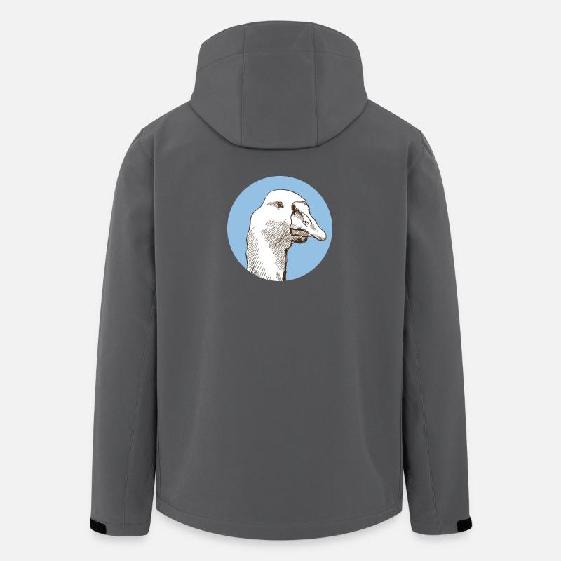 Gans - Recycelte Männer Softshell-Jacke von Stanley/Stella - Anthrazit