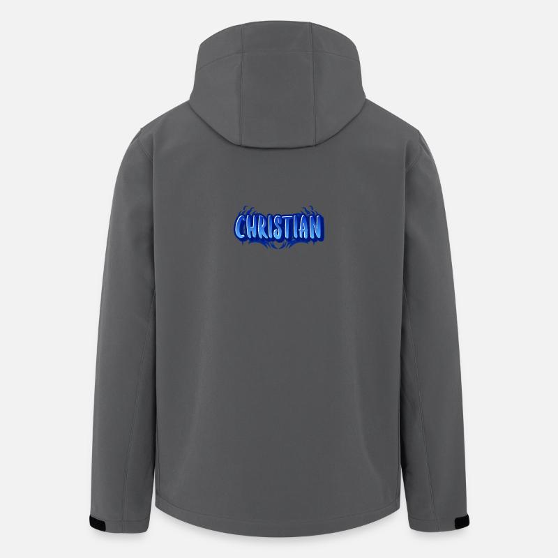Design with first name Christian - Men’s Recycled Softshell Jacket by Stanley/Stella - anthracite