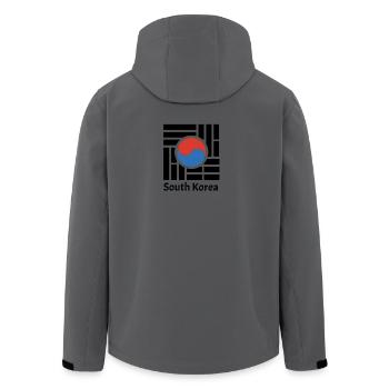 Korean Yin and Yang Symbol Design - Men’s Recycled Softshell Jacket by Stanley/Stella - anthracite - Back - AI Model Male 185 light (185cm)