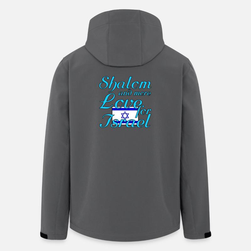 Shalom Liebe Israel Juden Sprüche - Recycelte Männer Softshell-Jacke von Stanley/Stella - Anthrazit