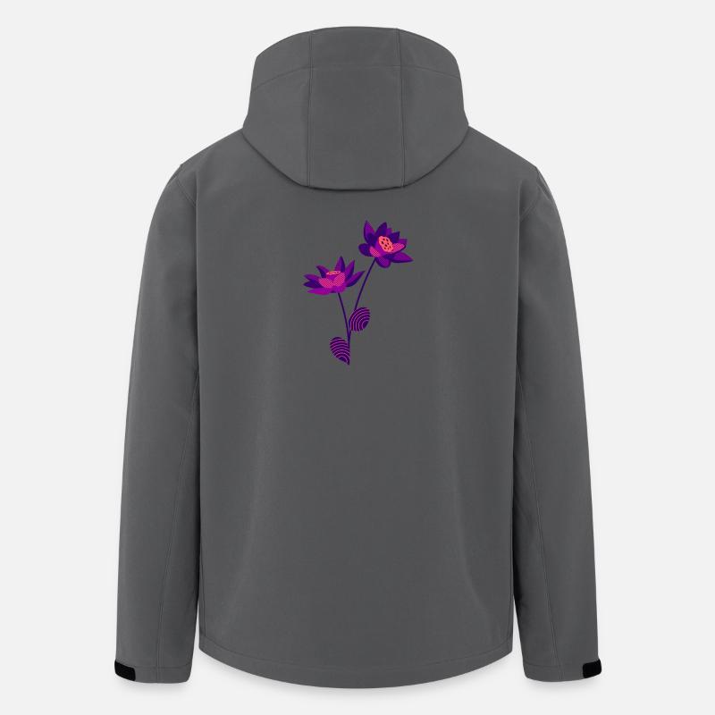 Blume - Recycelte Männer Softshell-Jacke von Stanley/Stella - Anthrazit