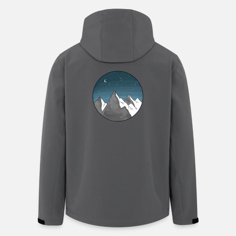 Berg Sternenhimmel - Recycelte Männer Softshell-Jacke von Stanley/Stella - Anthrazit