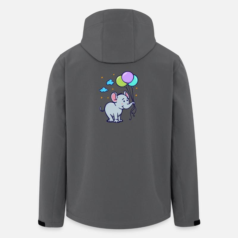 Tier Elefant - Recycelte Männer Softshell-Jacke von Stanley/Stella - Anthrazit