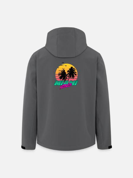 Miami Palm Trees - Recycelte Männer Softshell-Jacke von Stanley/Stella - Anthrazit