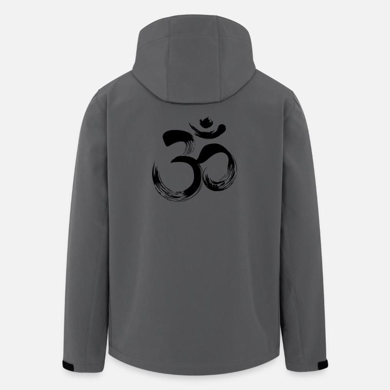Yoga OM Sanskrit - Recycelte Männer Softshell-Jacke von Stanley/Stella - Anthrazit