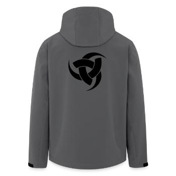 Odins Drei-Hörner-Symbol - Recycelte Männer Softshell-Jacke von Stanley/Stella - Anthrazit - Hinten - AI Model Male 185 light (185cm)