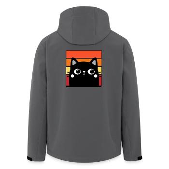 Cat and colorful background - Men’s Recycled Softshell Jacket by Stanley/Stella - anthracite - Back - AI Model Male 185 light (185cm)