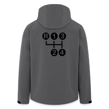 Getriebe 4-Gang - Recycelte Männer Softshell-Jacke von Stanley/Stella - Anthrazit - Hinten - AI Model Male 185 light (185cm)