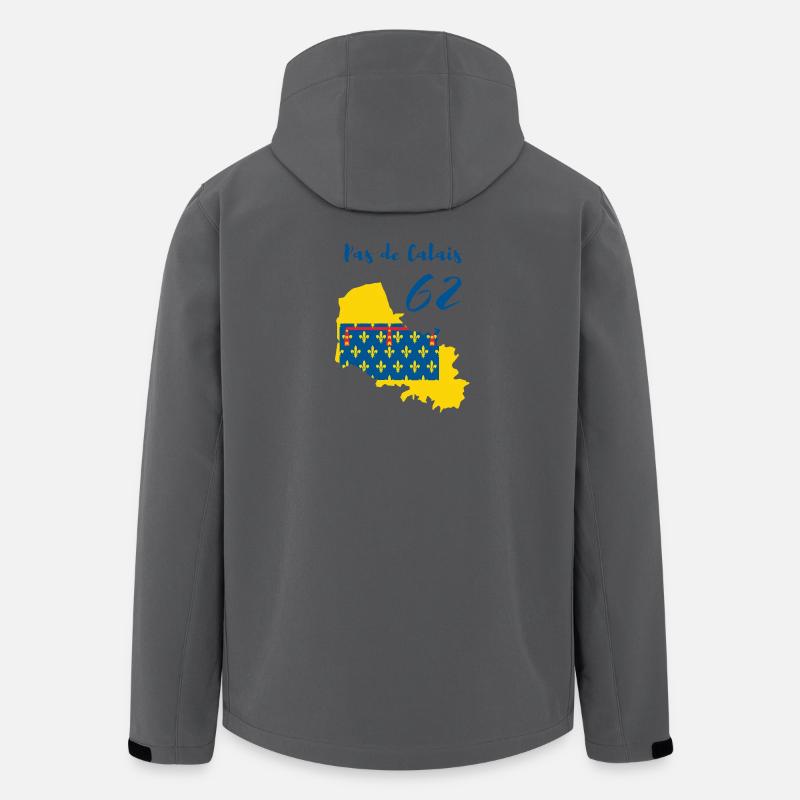 Pas de calais - Veste softshell homme en polyester recyclé Stanley/Stella - charbon