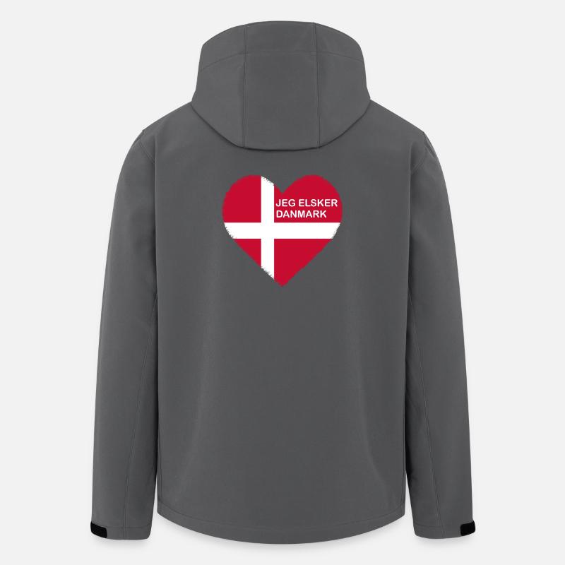 Ich liebe Dänemark T-Shirt - Recycelte Männer Softshell-Jacke von Stanley/Stella - Anthrazit