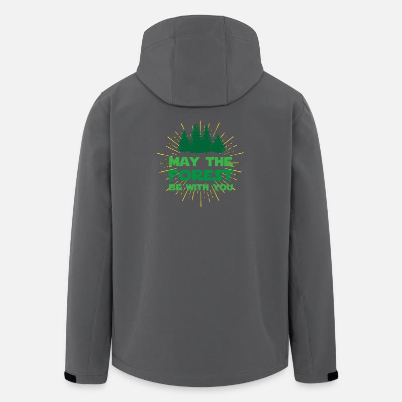 Möge der Wald mit dir sein - Recycelte Männer Softshell-Jacke von Stanley/Stella - Anthrazit