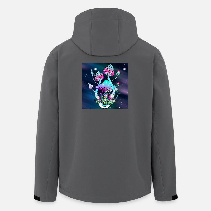 Magic Mushrooms Space art - Men’s Recycled Softshell Jacket by Stanley/Stella - anthracite