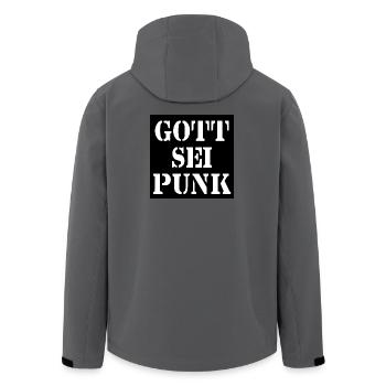 Gott sei Punk - Recycelte Männer Softshell-Jacke von Stanley/Stella - Anthrazit - Hinten - AI Model Male 185 light (185cm)