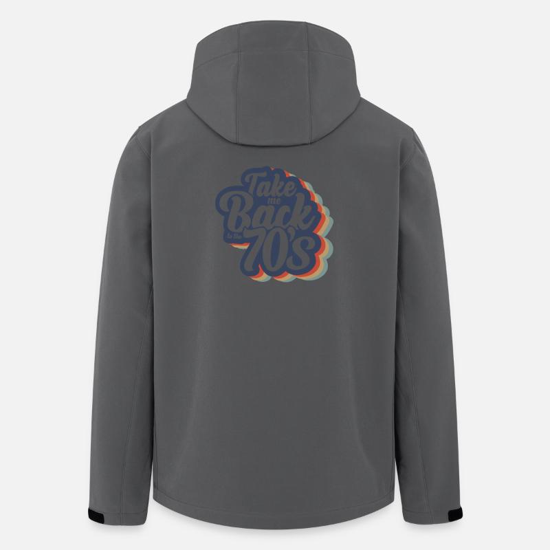 Ramenez-moi dans les années 70 - Veste softshell homme en polyester recyclé Stanley/Stella - charbon