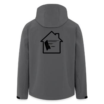 Plasterer house - Men’s Recycled Softshell Jacket by Stanley/Stella - anthracite - Back - AI Model Male 185 light (185cm)
