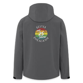 bester Ehemann seit 25 Jahren Silberhochzeit retro - Recycelte Männer Softshell-Jacke von Stanley/Stella - Anthrazit - Hinten - AI Model Male 185 light (185cm)