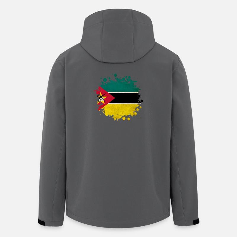 Mosambik Klecks Flaggen Design - Recycelte Männer Softshell-Jacke von Stanley/Stella - Anthrazit