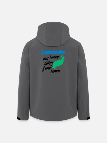 Lanzarote, mein zweites Zuhause - Recycelte Männer Softshell-Jacke von Stanley/Stella - Anthrazit