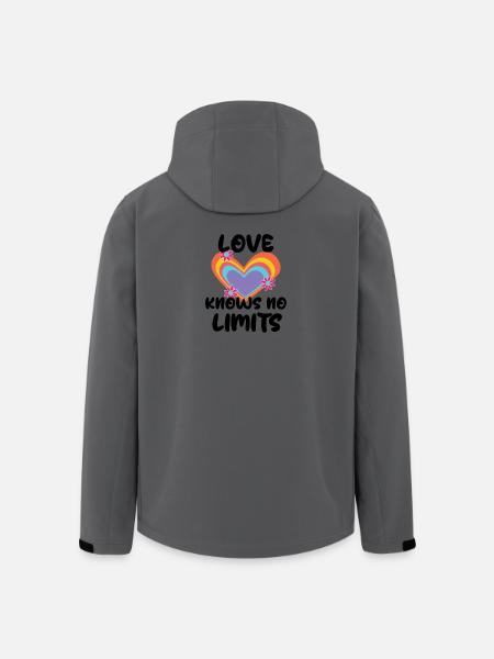 Heart Relationship Love Lgbt Bisexual Statement - Men’s Recycled Softshell Jacket by Stanley/Stella - anthracite