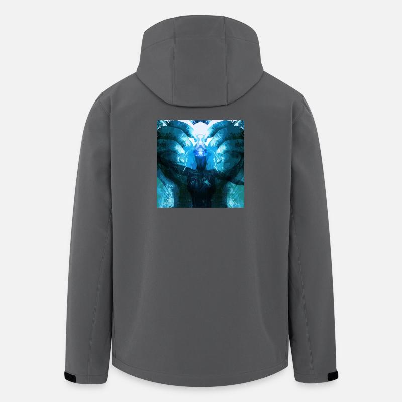 Reflective Deep Blue Creature - Men’s Recycled Softshell Jacket by Stanley/Stella - anthracite