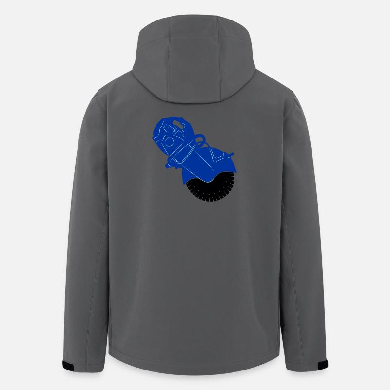 Pflastersteinsäge oder Steinsägemaschine - Recycelte Männer Softshell-Jacke von Stanley/Stella - Anthrazit