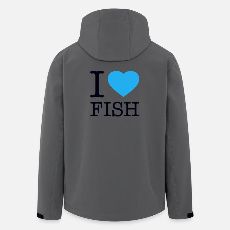 I LOVE FISH - Recycelte Männer Softshell-Jacke von Stanley/Stella - Anthrazit