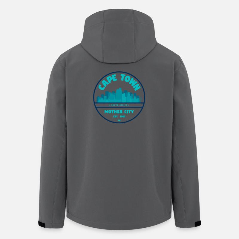 Cape Town Skyline Abzeichen - Recycelte Männer Softshell-Jacke von Stanley/Stella - Anthrazit