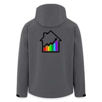 Le prix des maisons augmente. - Veste softshell homme en polyester recyclé Stanley/Stella - charbon - Dos - AI Model Male 185 light (185cm)