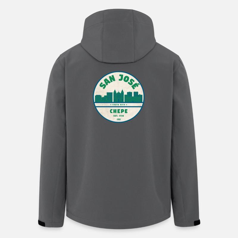 Silhouette de San José Chepe - Veste softshell homme en polyester recyclé Stanley/Stella - charbon