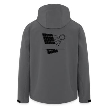 Panneau solaire avec rayonnement solaire et soleil - Veste softshell homme en polyester recyclé Stanley/Stella - charbon - Dos - AI Model Male 185 light (185cm)