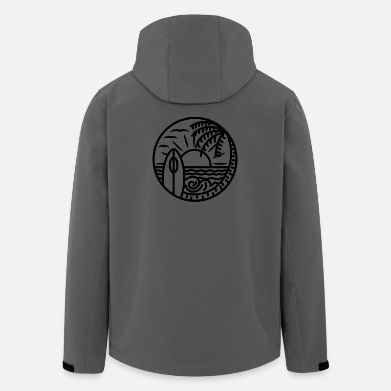 Beach please - Recycelte Männer Softshell-Jacke von Stanley/Stella - Anthrazit