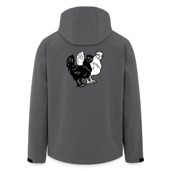 Zwei Hühner - Recycelte Männer Softshell-Jacke von Stanley/Stella - Anthrazit - Hinten - AI Model Male 185 light (185cm)