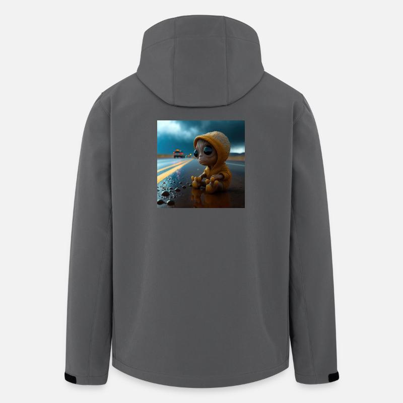 Bébé alien perdu sur la route - Veste softshell homme en polyester recyclé Stanley/Stella - charbon