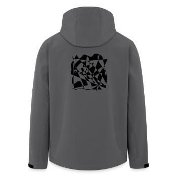 Himmlisches Mandala Kunstdruck - Recycelte Männer Softshell-Jacke von Stanley/Stella - Anthrazit - Hinten - AI Model Male 185 light (185cm)