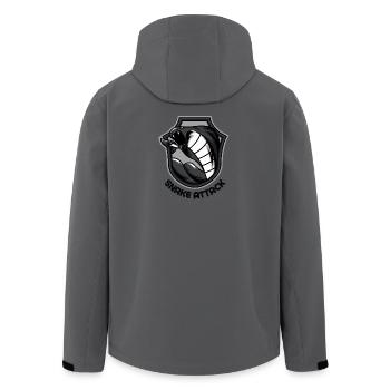 SNAKE ATTACK - Men’s Recycled Softshell Jacket by Stanley/Stella - anthracite - Back - AI Model Male 185 light (185cm)