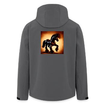 Heavy Metal - Men’s Recycled Softshell Jacket by Stanley/Stella - anthracite - Back - AI Model Male 185 light (185cm)