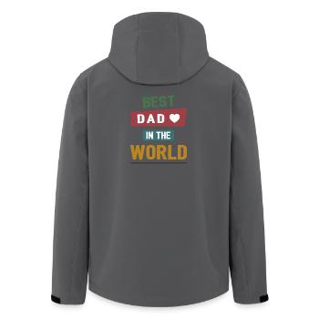 Bester Vater der Welt - Recycelte Männer Softshell-Jacke von Stanley/Stella - Anthrazit - Hinten - AI Model Male 185 light (185cm)