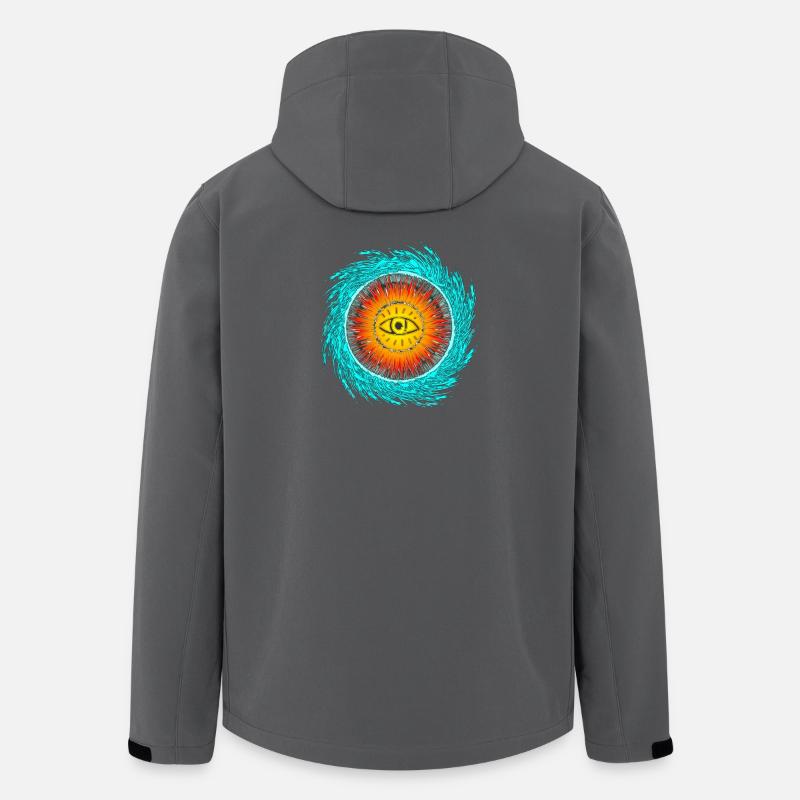 Eye Tsunami Design - Men’s Recycled Softshell Jacket Discoverer by Stanley/Stella - anthracite