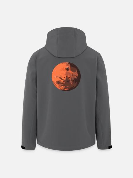 Mars - la planète rouge - Veste softshell homme en polyester recyclé Stanley/Stella - charbon