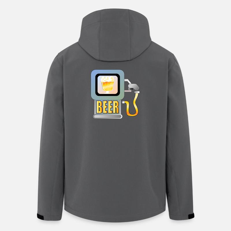 BIER - LUSTIGE GETRÄNKE - TANKSTELLE - Recycelte Männer Softshell-Jacke von Stanley/Stella - Anthrazit