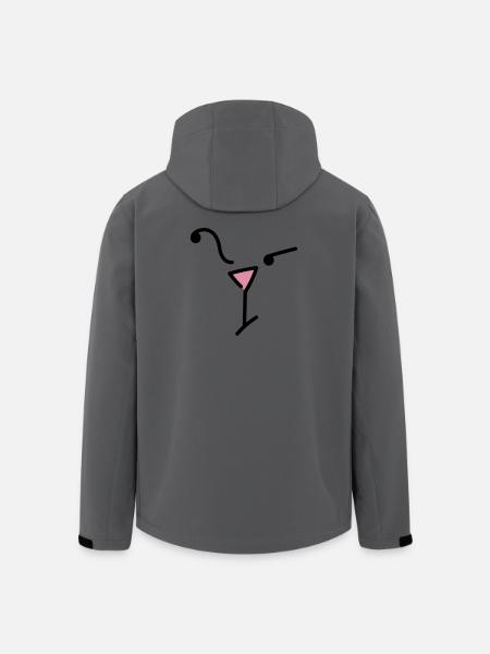Catface, Fragender Blick - Recycelte Männer Softshell-Jacke von Stanley/Stella - Anthrazit