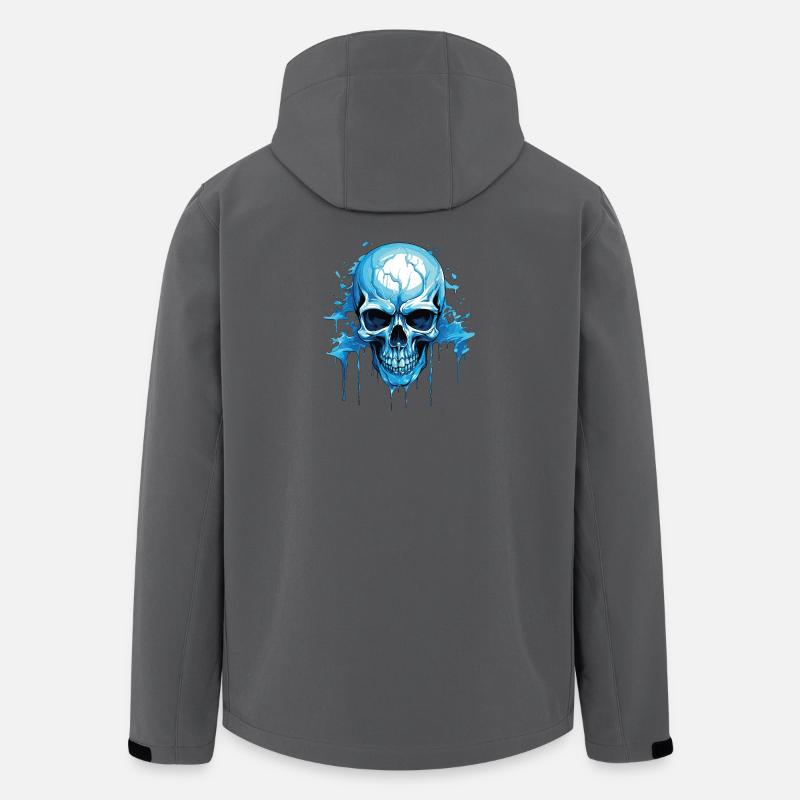 Blauer Totenkopf Tintenfluss - Recycelte Männer Softshell-Jacke von Stanley/Stella - Anthrazit
