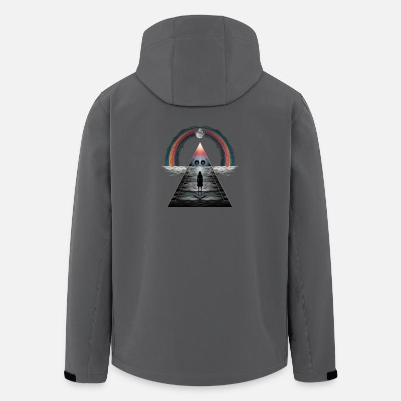 Rainbow Pyramid Moonlight Tango Dodgy - Men’s Recycled Softshell Jacket by Stanley/Stella - anthracite
