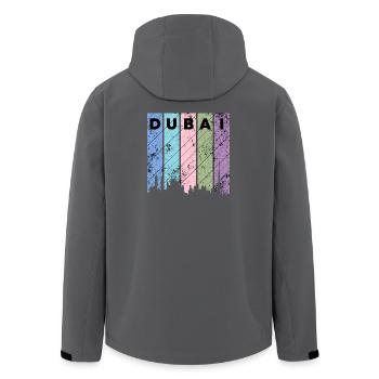 Dubai mit Stil! - Recycelte Männer Softshell-Jacke von Stanley/Stella - Anthrazit - Hinten - AI Model Male 185 light (185cm)