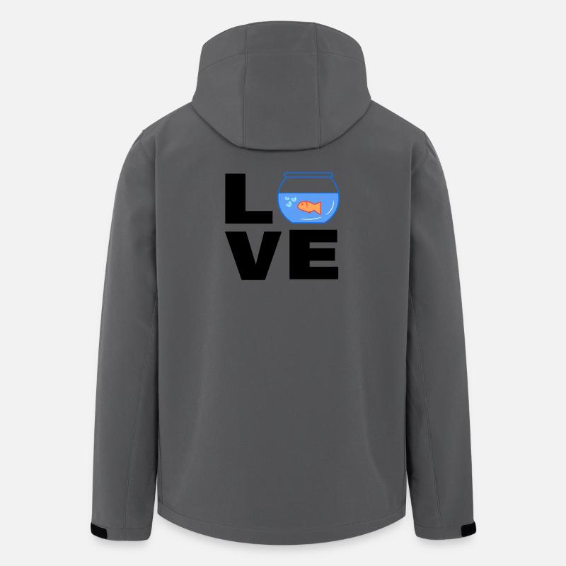 Haustiere Goldfisch Aquarium Statement Heimtier - Recycelte Männer Softshell-Jacke von Stanley/Stella - Anthrazit