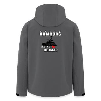Hamburger Heimat 2 - Recycelte Männer Softshell-Jacke von Stanley/Stella - Anthrazit - Hinten - AI Model Male 185 light (185cm)