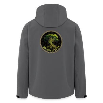 Yggdrasil Hermetisch Mystischer Baum der Weisheit Design - Recycelte Männer Softshell-Jacke von Stanley/Stella - Anthrazit - Hinten - AI Model Male 185 light (185cm)