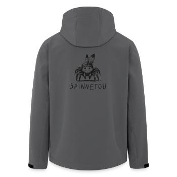 spinnetou wortspiel spinne lustig winnetou - Recycelte Männer Softshell-Jacke von Stanley/Stella - Anthrazit - Hinten - AI Model Male 185 light (185cm)